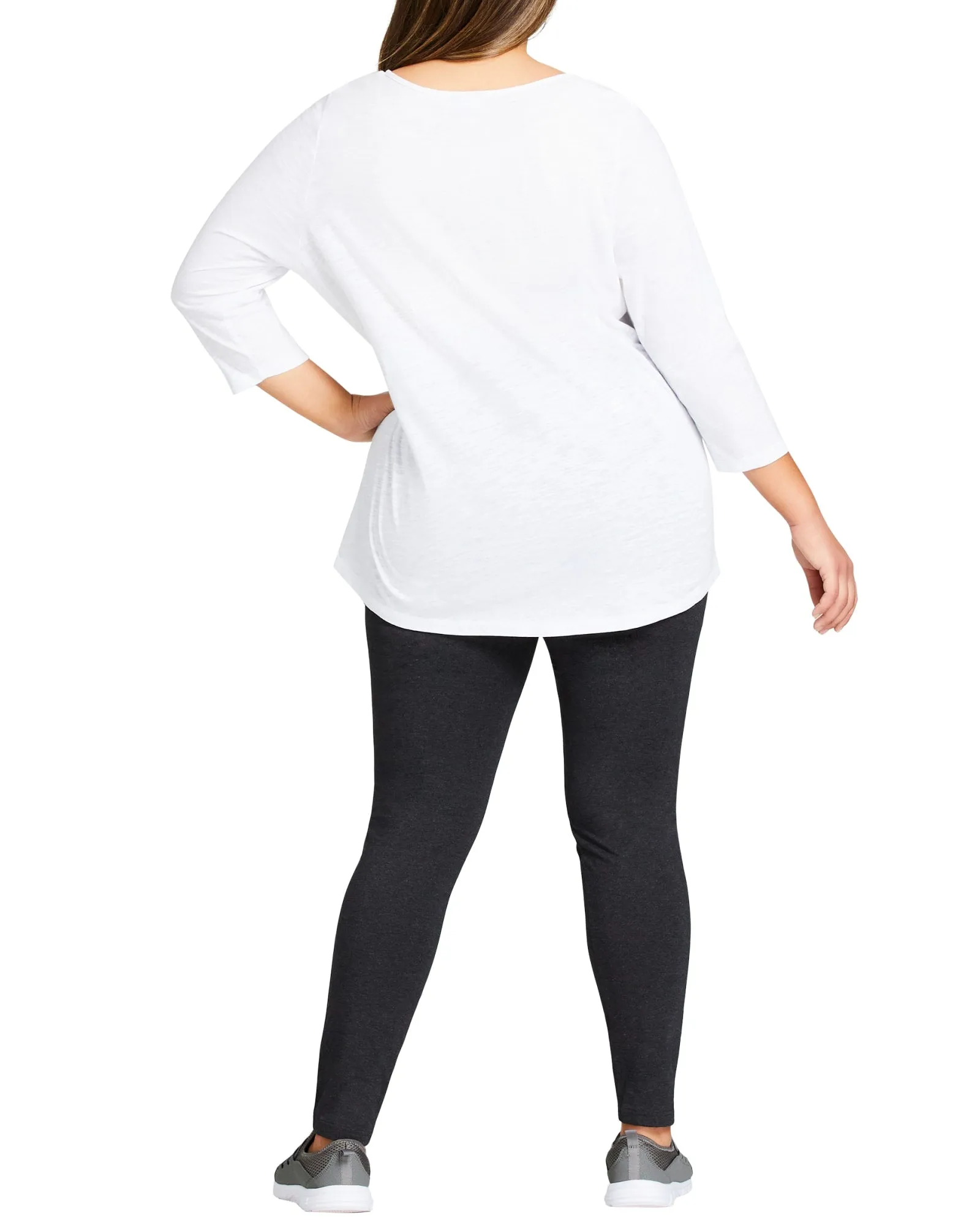 Pima High Rise Legging | Charcoal Grey