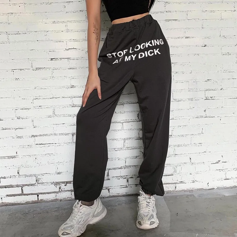 Printed Letters Hip Hop Sweatpants
