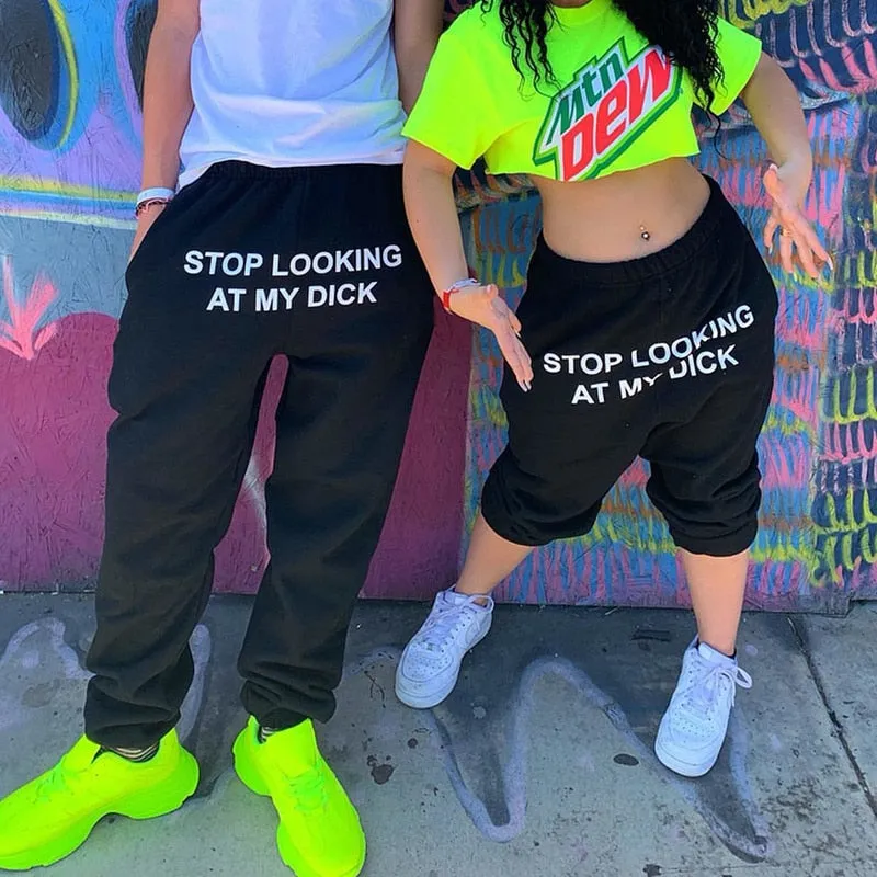 Printed Letters Hip Hop Sweatpants