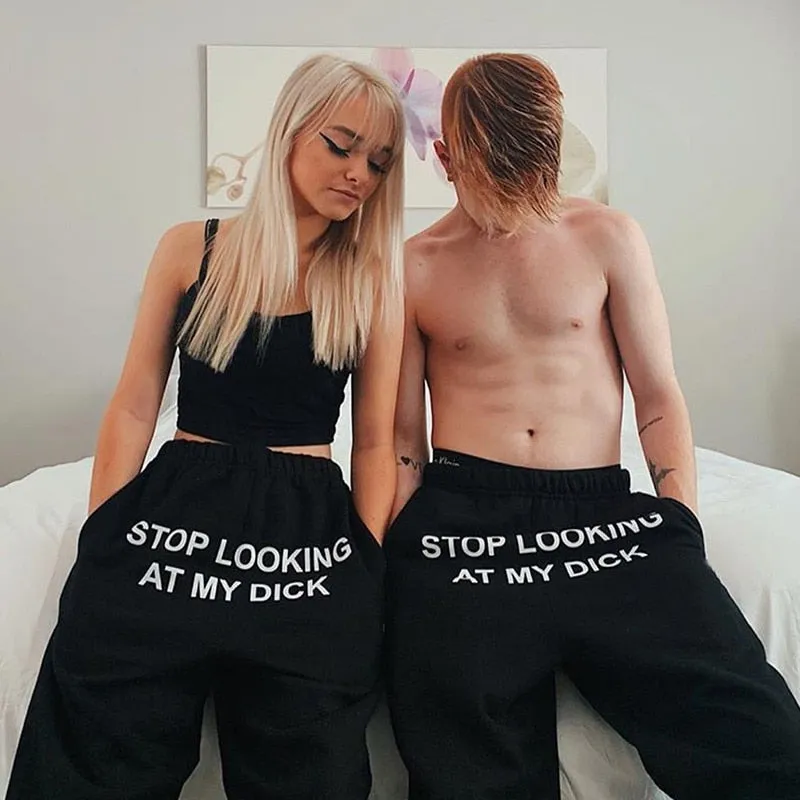 Printed Letters Hip Hop Sweatpants