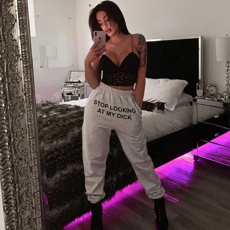 Printed Letters Hip Hop Sweatpants