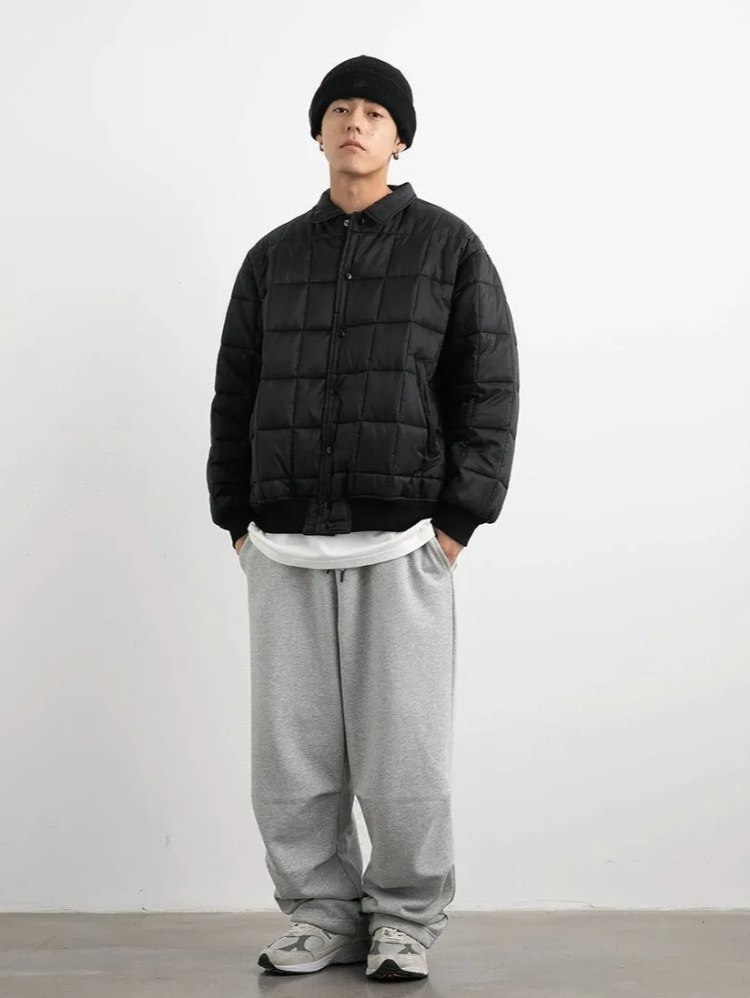 Quilted Puffer Jacket with Snap Buttons