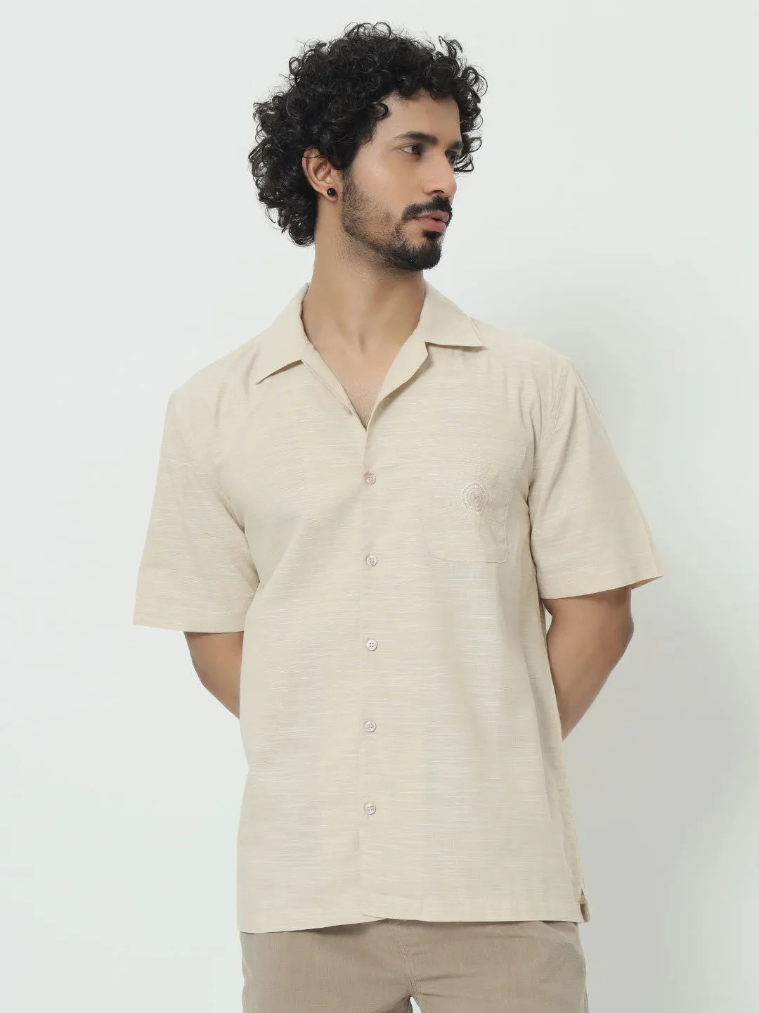SAINTJONES-SLUB COTTON SHIRT