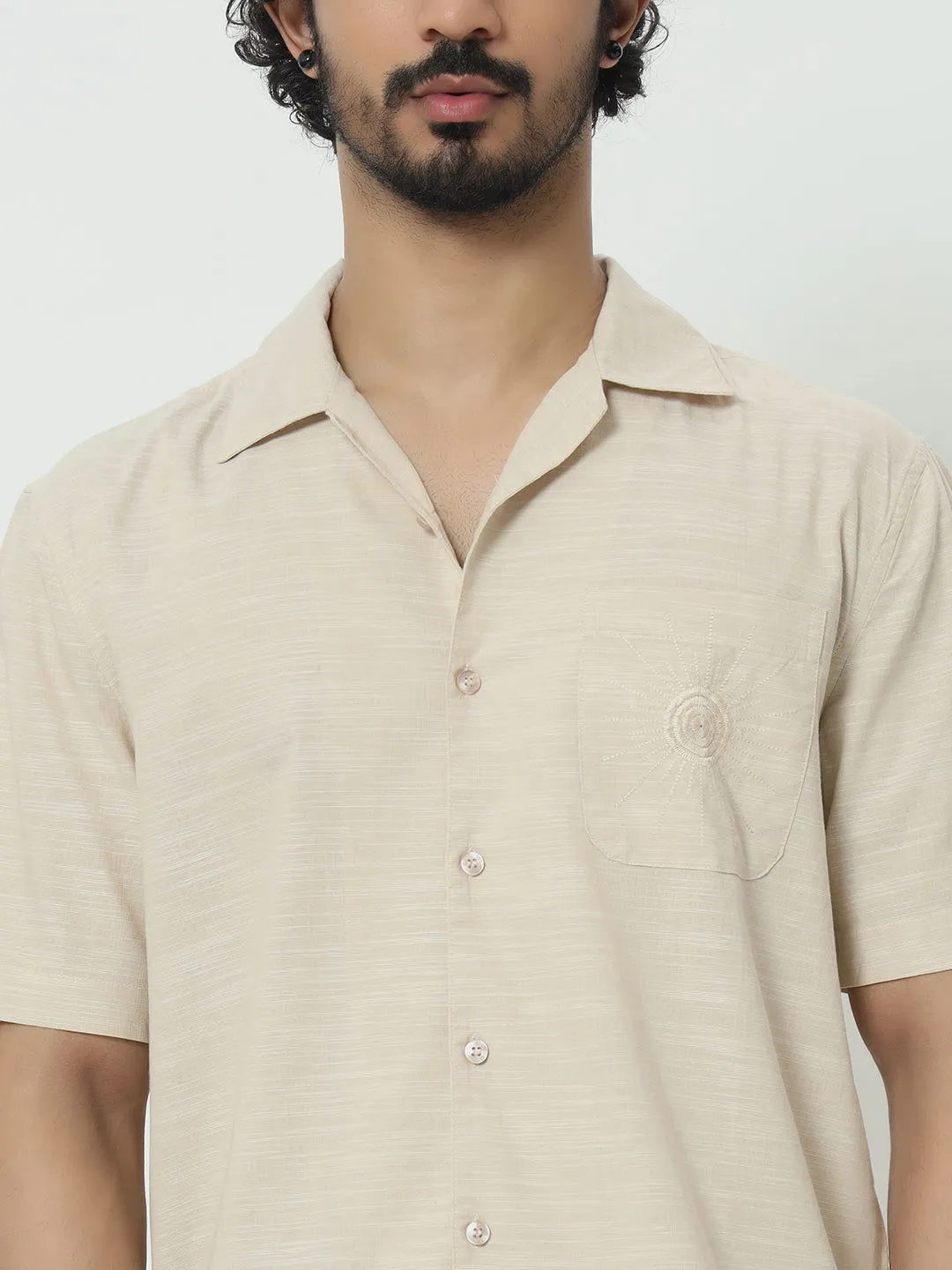 SAINTJONES-SLUB COTTON SHIRT