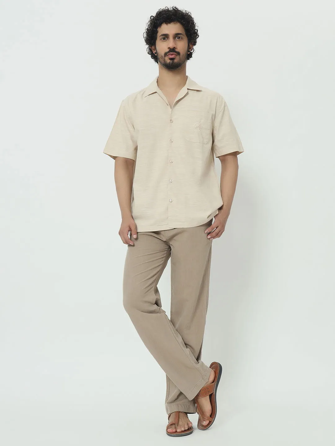 SAINTJONES-SLUB COTTON SHIRT