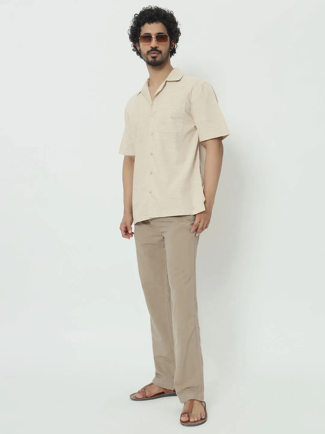 SAINTJONES-SLUB COTTON SHIRT