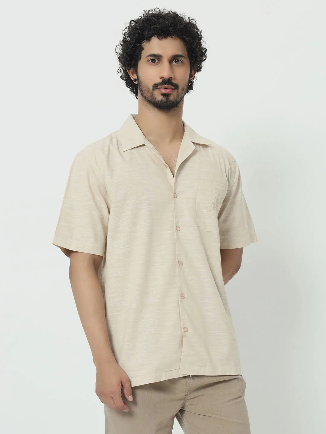 SAINTJONES-SLUB COTTON SHIRT