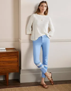 Slim Straight Ankle Skimmers-Dusty Blue Tie Dye