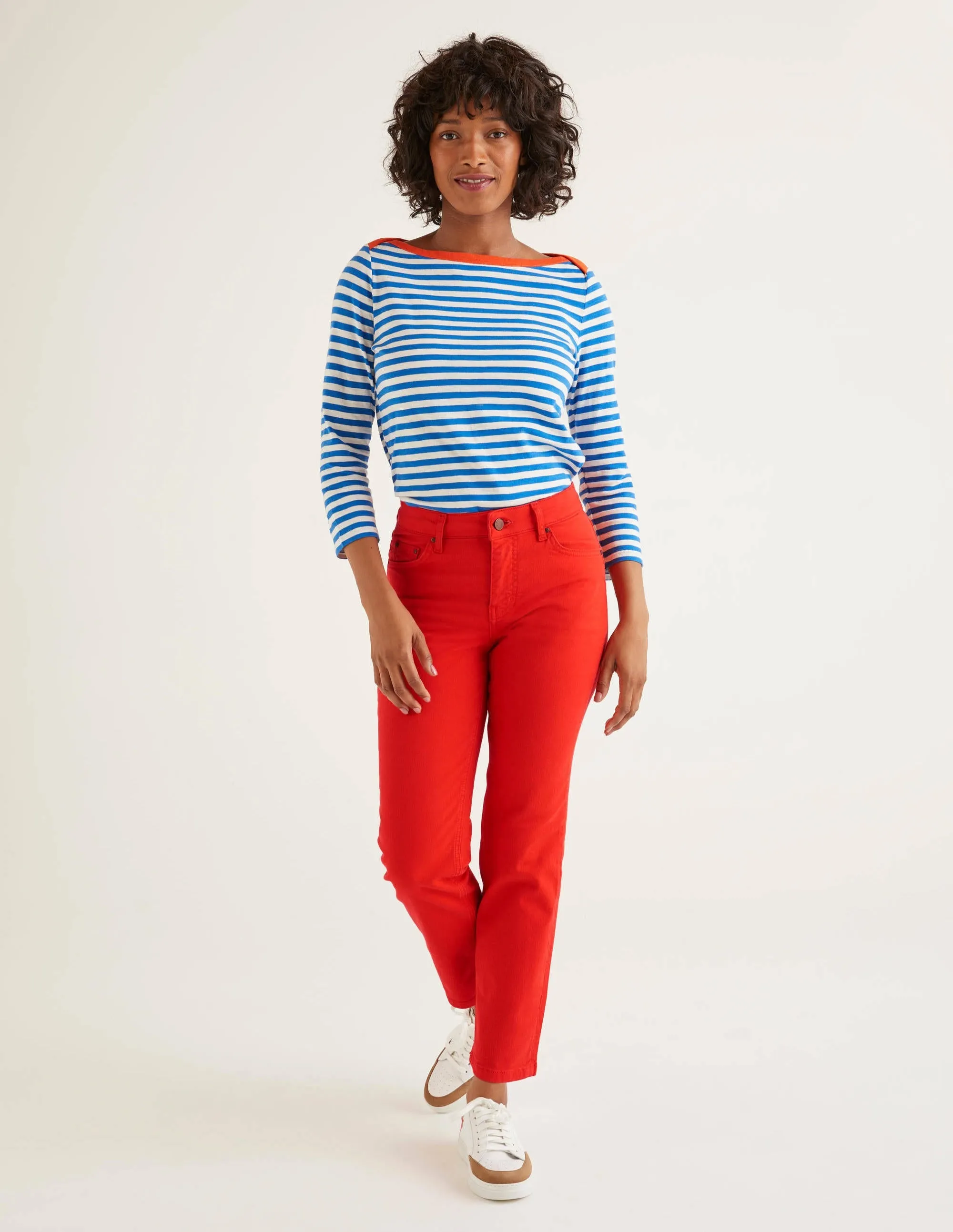 Slim Straight Ankle Skimmers-Orange Sunset