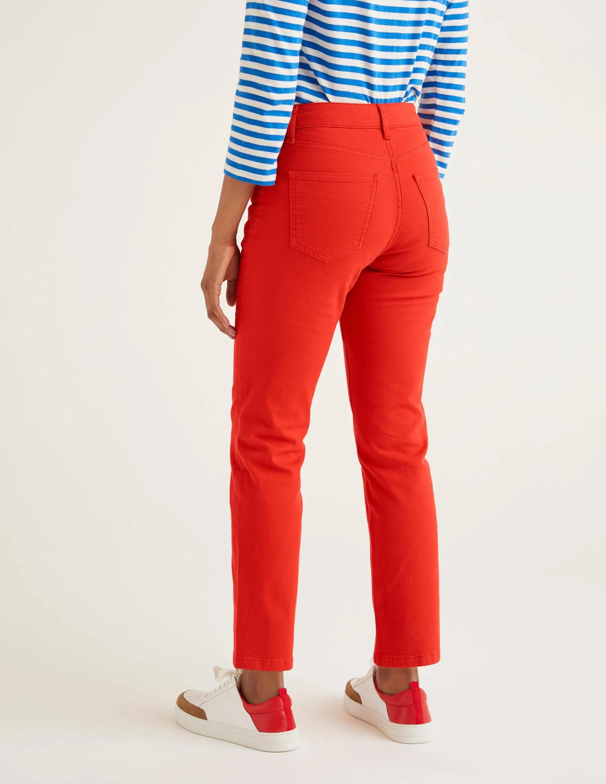 Slim Straight Ankle Skimmers-Orange Sunset