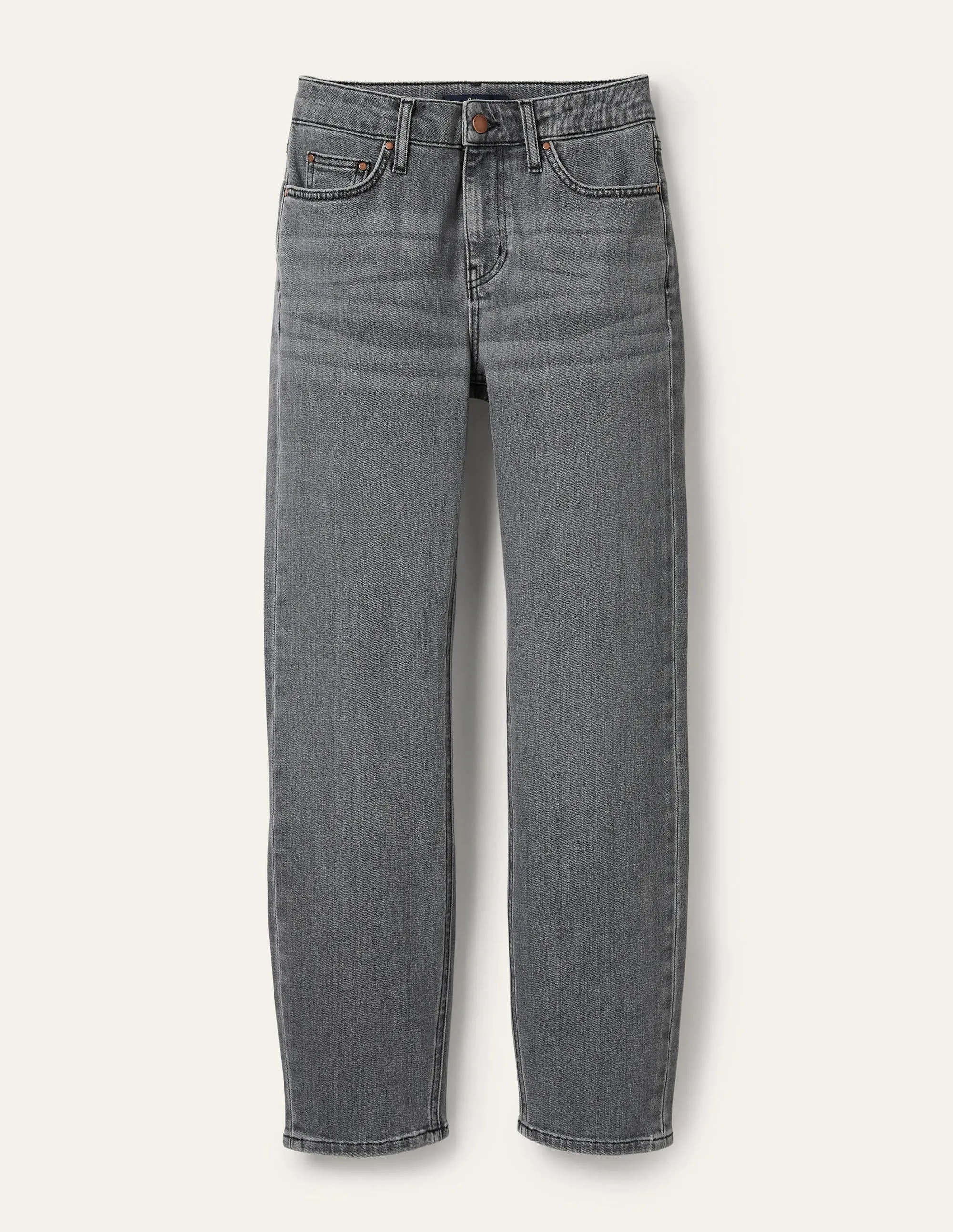 Slim Straight Ankle Skimmers-Pale Grey