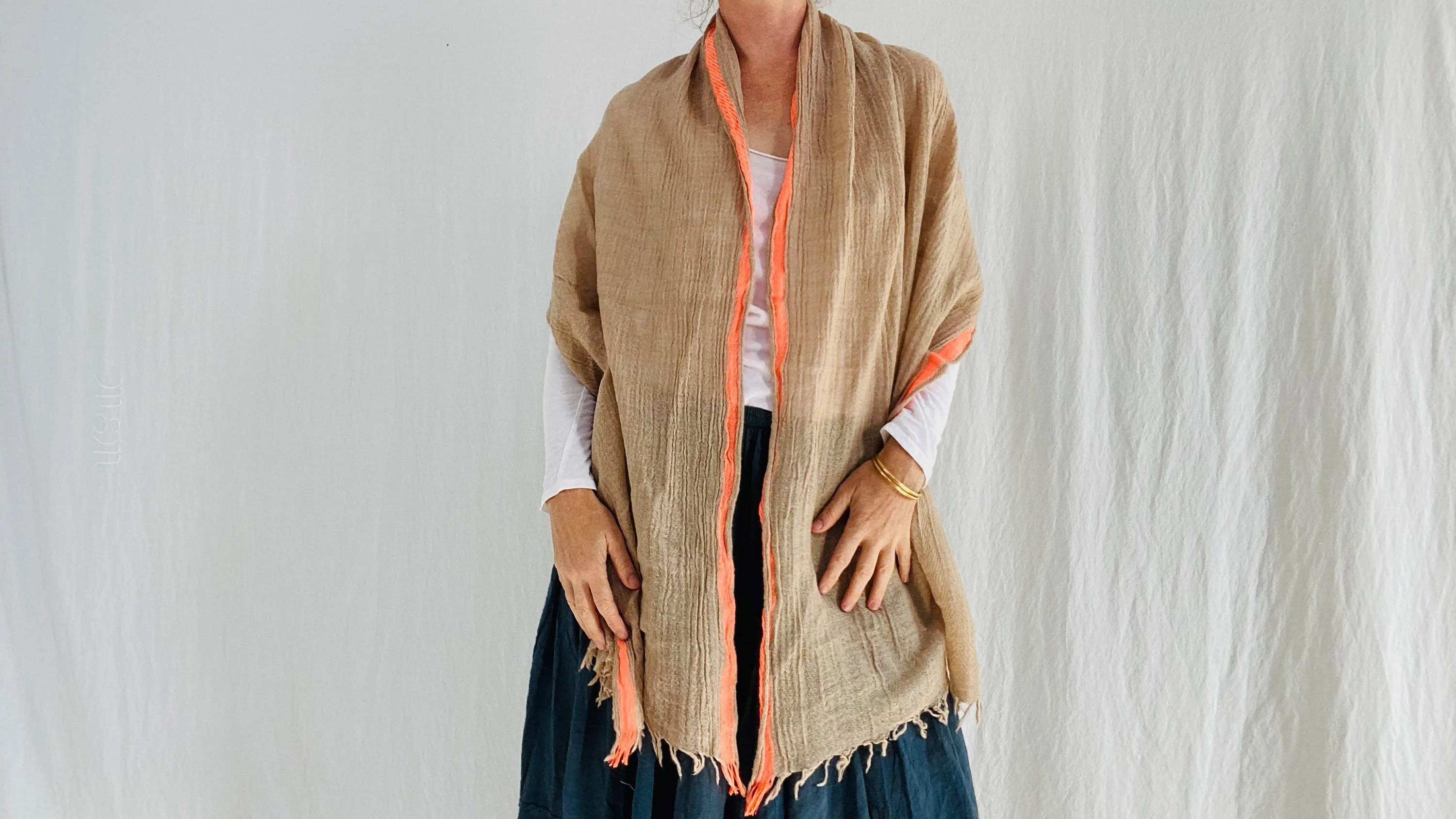 Soft Wool Shawl, Wrap, Scarf. Lightweight