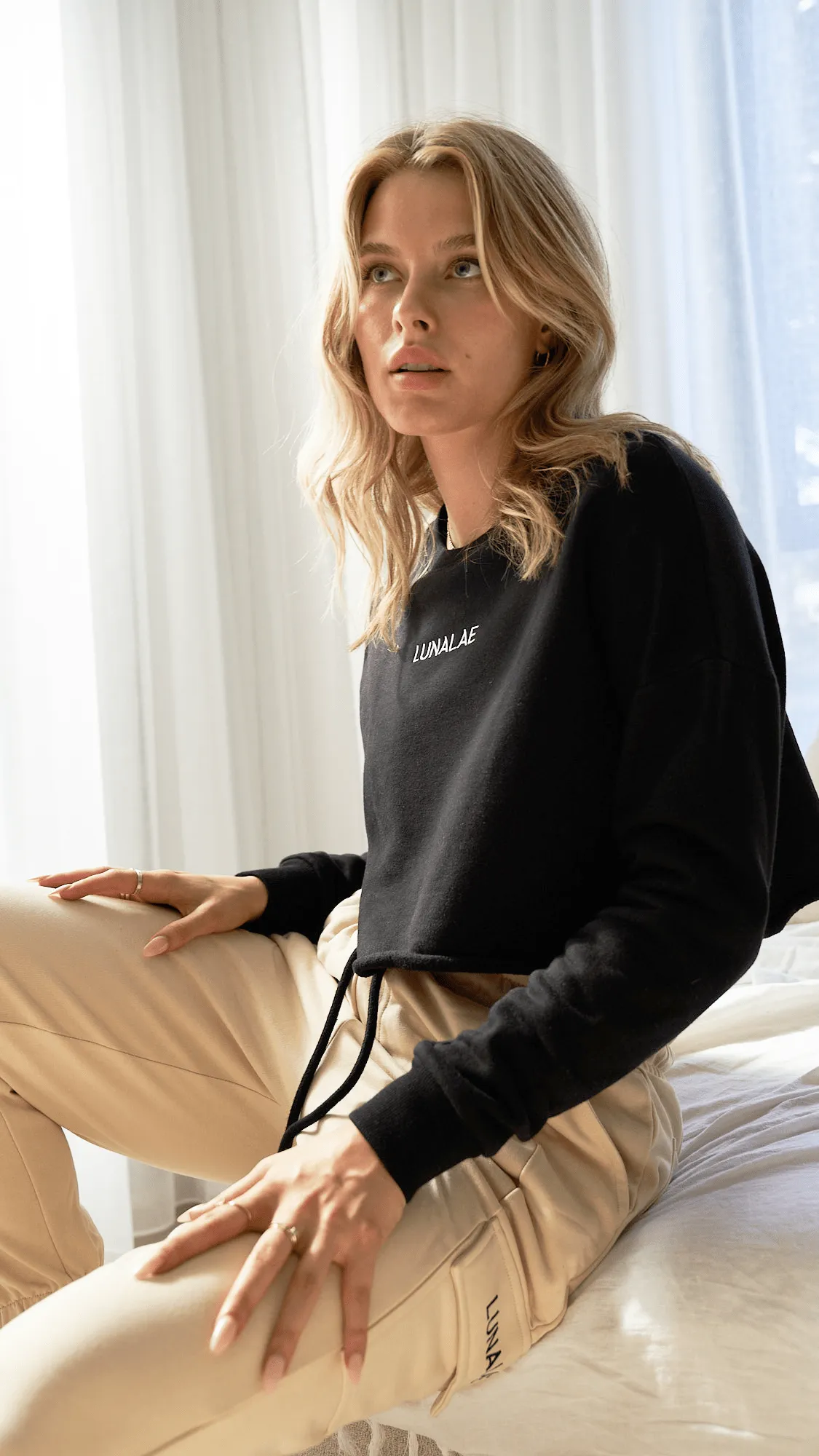 Sweat Pants - Cargo Track Pants Sand