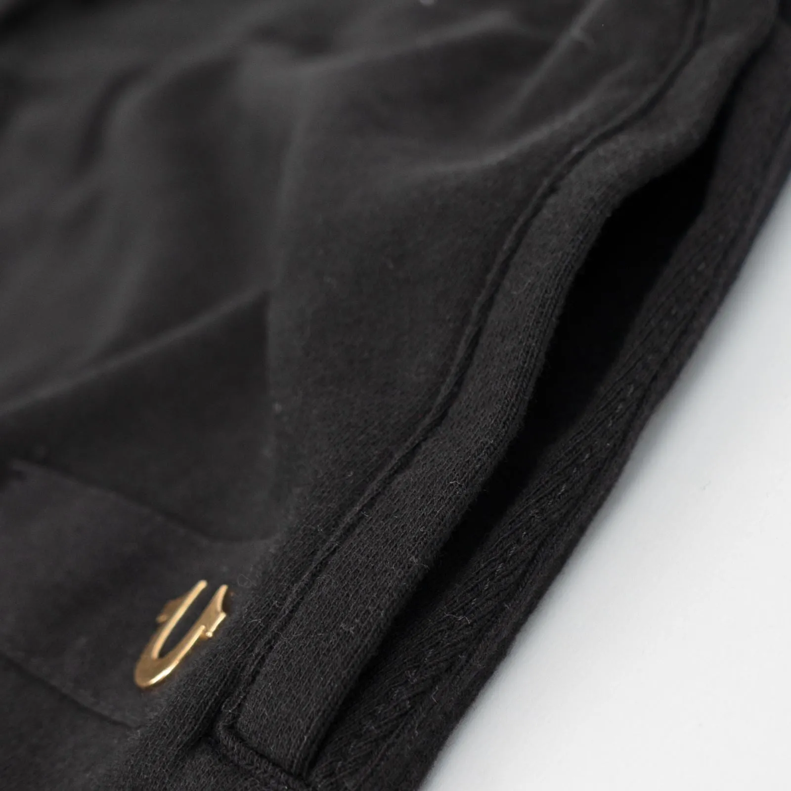 True Religion Mens Joggers Black With Gold Details