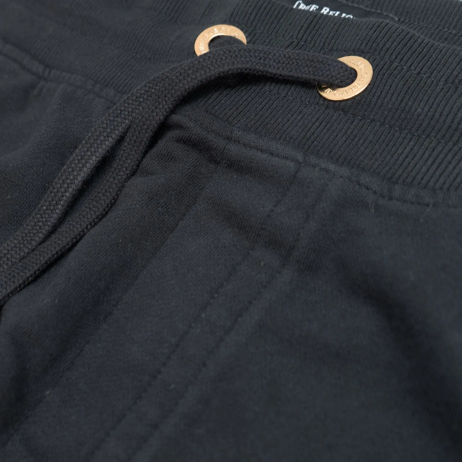 True Religion Mens Joggers Black With Gold Details