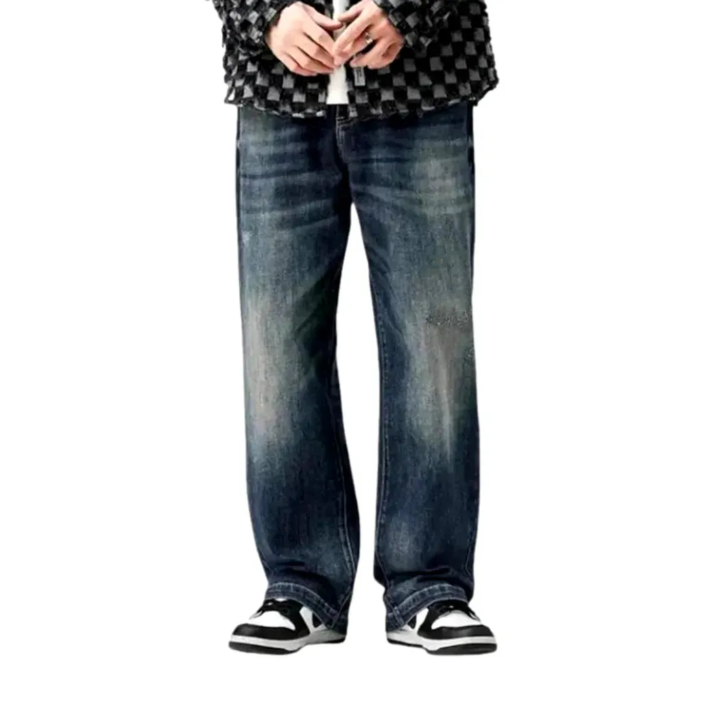 Vintage baggy-fit stylish men's jeans