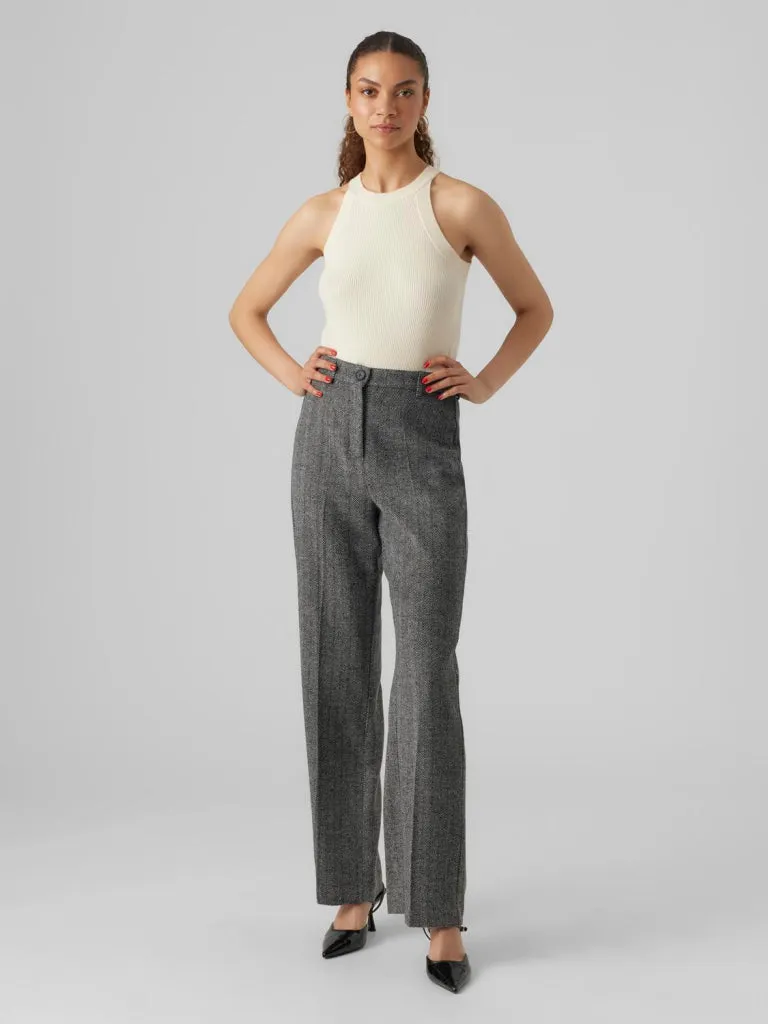 VMLIZZIE HR WIDE HERRINGBONE PANT