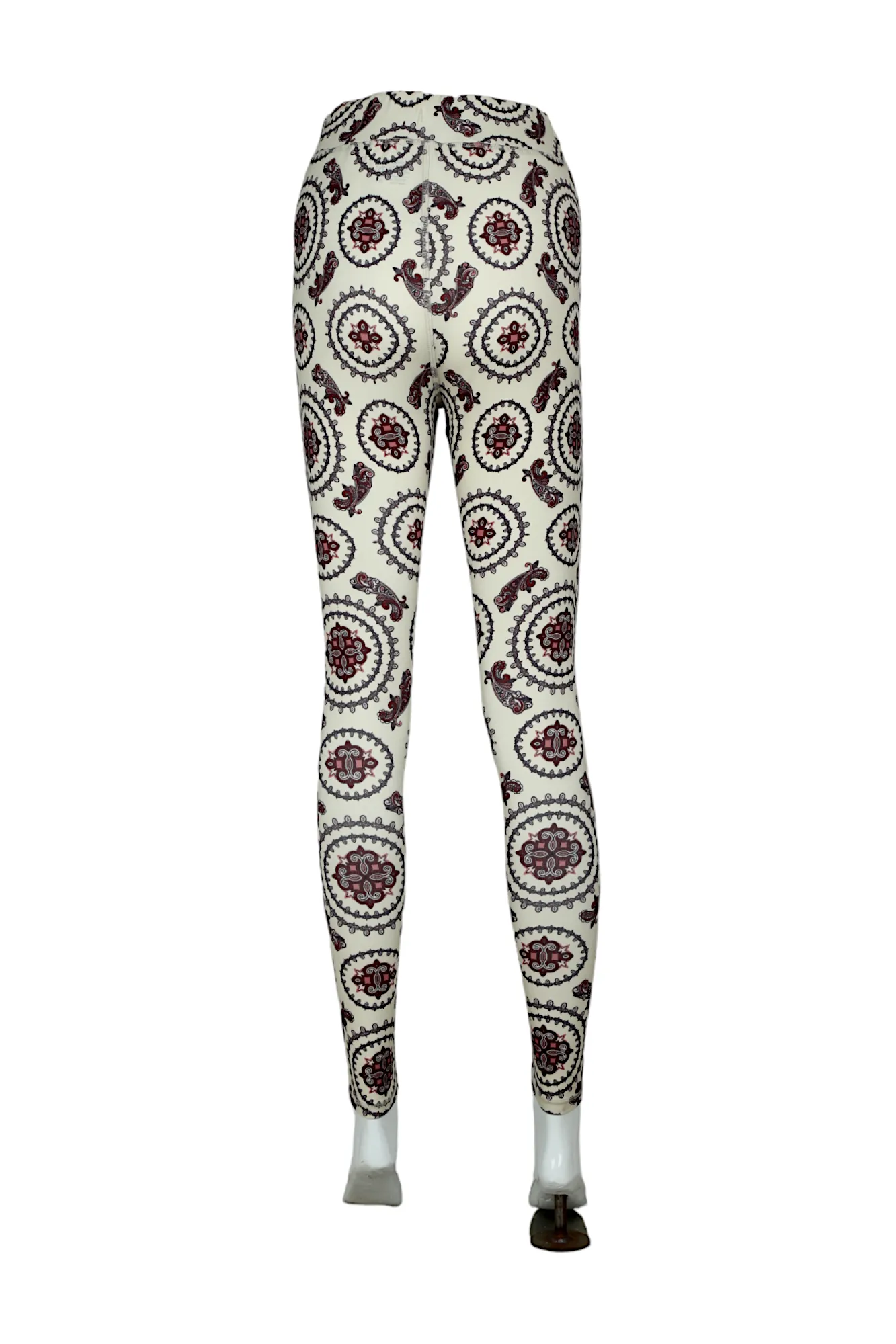 Women High-Rise Printed Leggings 80053 (BEIGE)