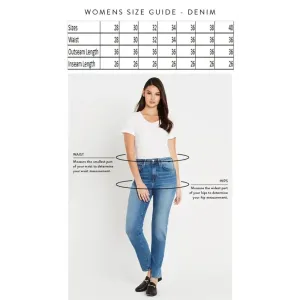 Women Wear Denim Jeans Light Blue Clean Look Light Fade