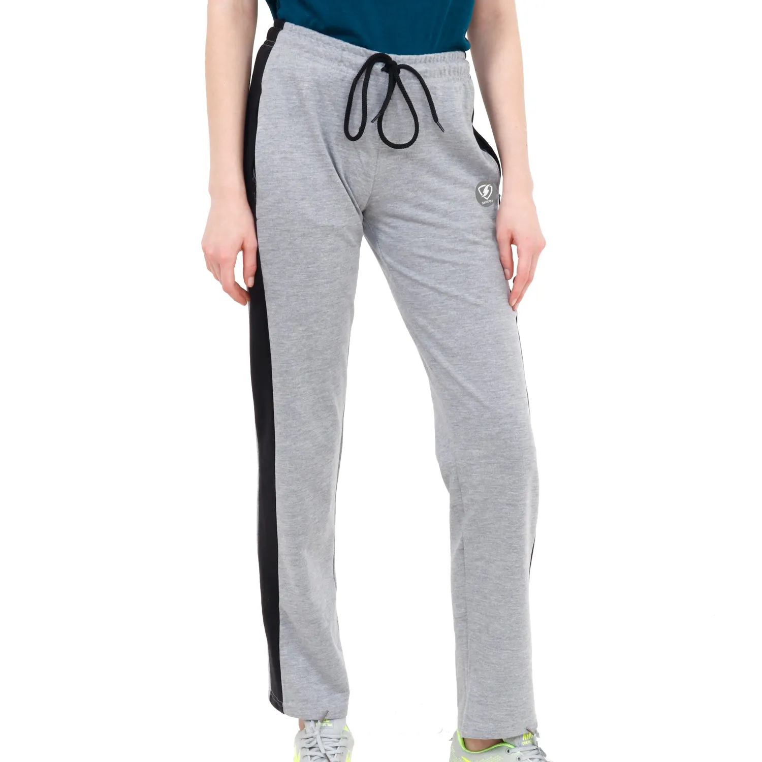 Womens Luxe Flared Track pants Grey
