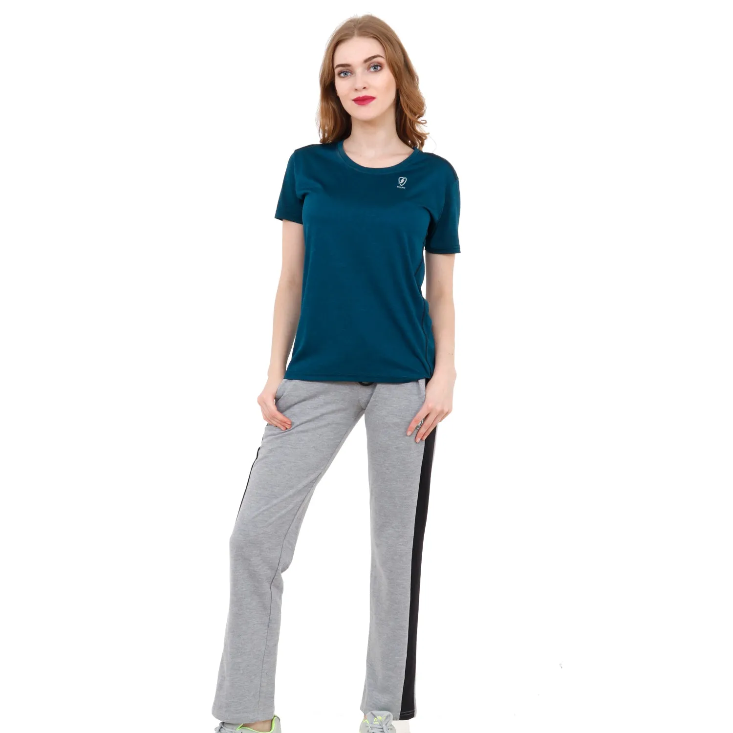 Womens Luxe Flared Track pants Grey
