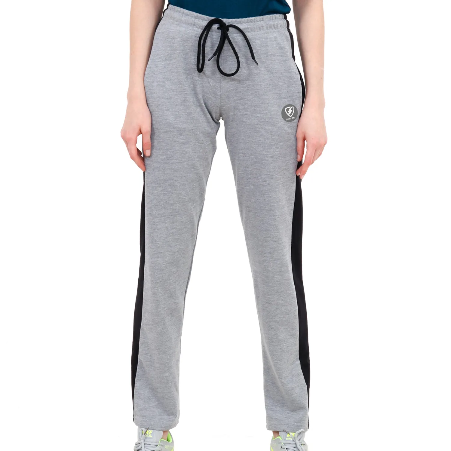 Womens Luxe Flared Track pants Grey