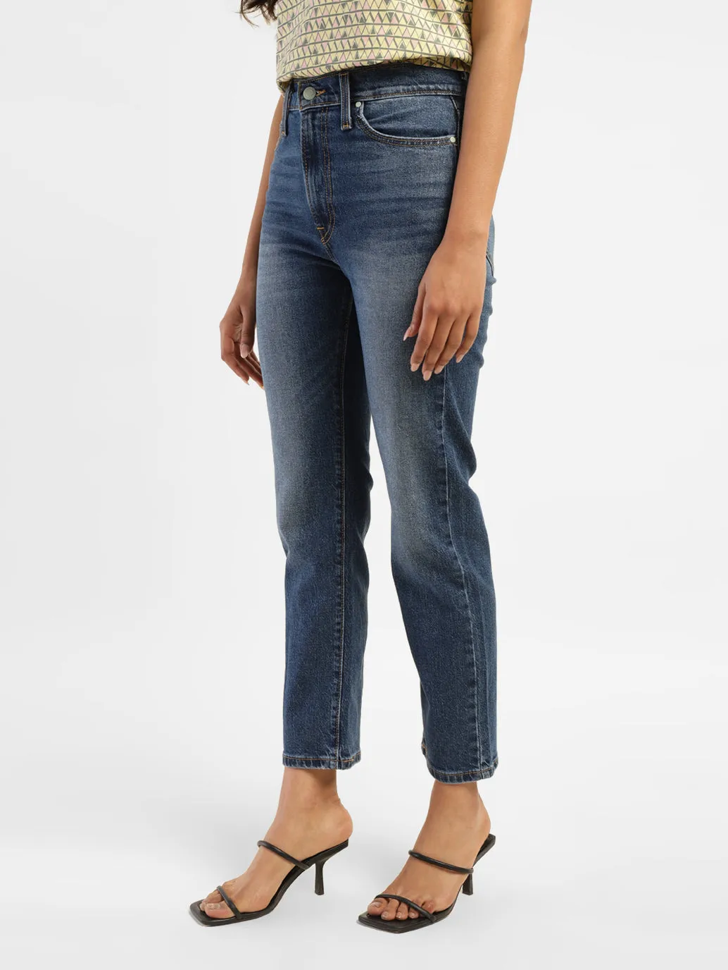 Women's Mid Rise Wedgie Straight Fit Jeans