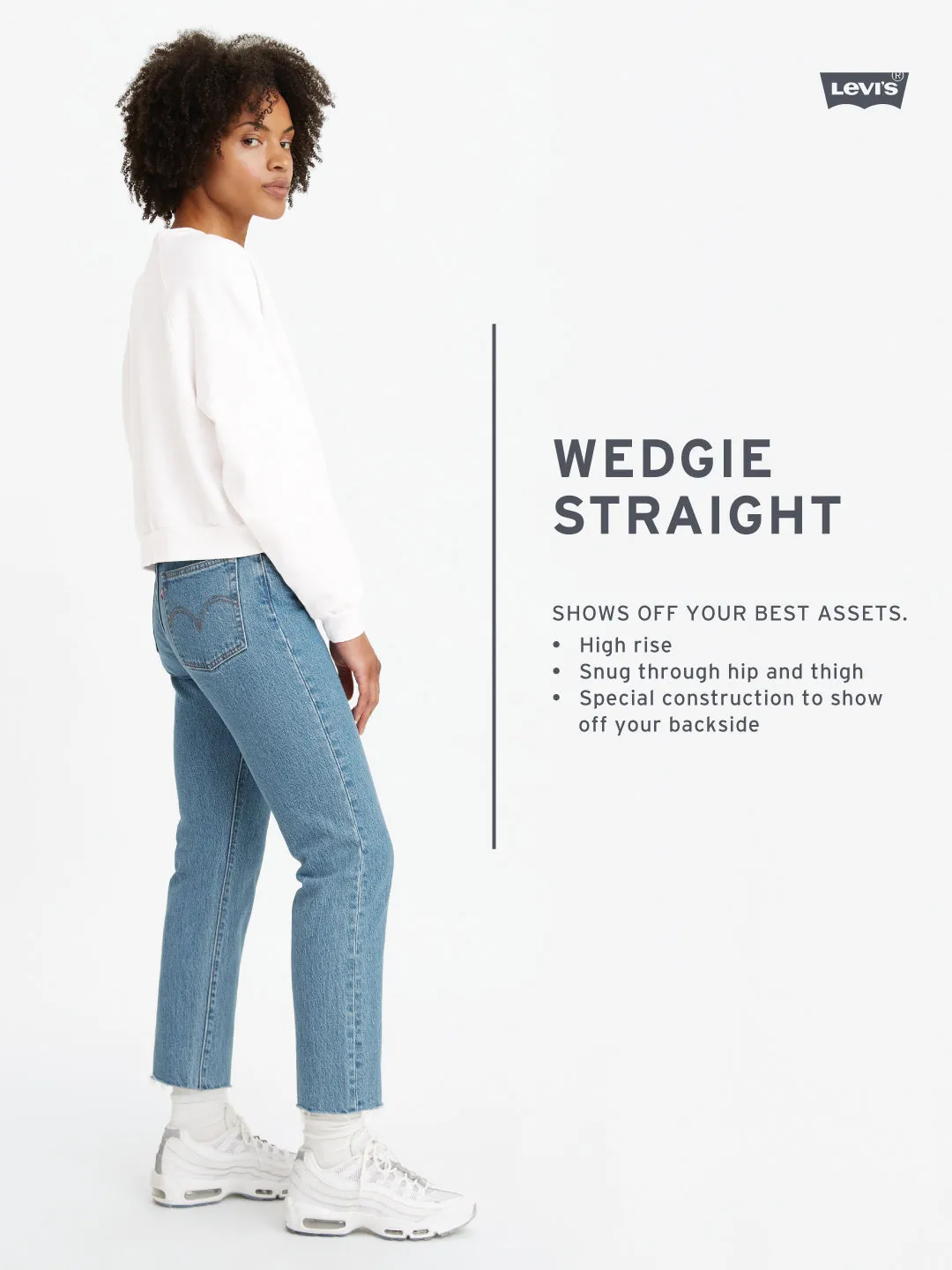 Women's Mid Rise Wedgie Straight Fit Teal Jeans