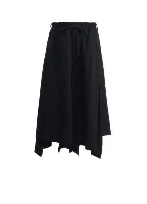 WOOL GABARDINE CIRCLE CROTCH PANTS